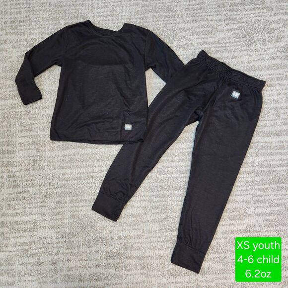 Polarmax single layer base thermal crewneck top tights legging black size XS - Picture 1 of 7